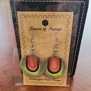 Spirit Of Nature Bohemian Handcrafted Thread Woven Multicolored Earrings